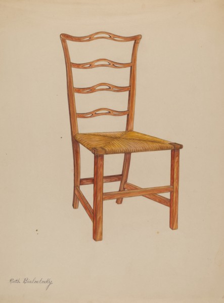 Side Chair (one of a pair), 1937. Creator: Ruth Bialostosky.