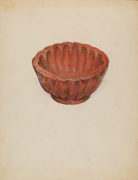 Earthenware, Jelly Mold, 1935/1942. Creator: Ruth Bialostosky.