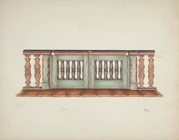 Chancel Railing, 1939. Creator: Hal Blakeley.