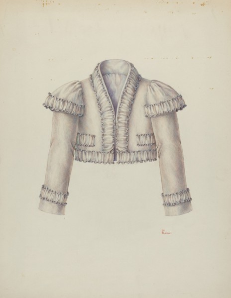 Embroidered Bolero Jacket, c. 1940. Creator: Hal Blakeley.