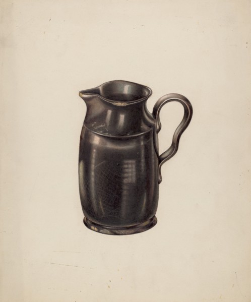 Moravian Pitcher, c. 1938. Creator: Wellington Blewett.