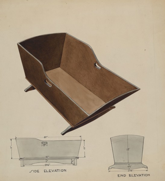 Cradle, c. 1936. Creator: Wellington Blewett.