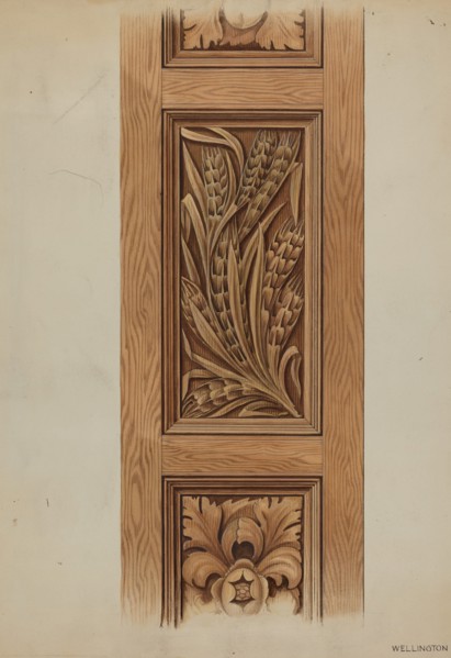 Wooden Panel, c. 1936. Creator: Wellington Blewett.