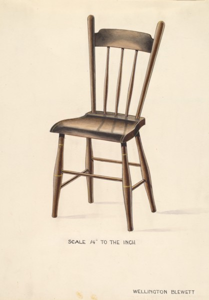 Bishop Hill: Chair, c. 1936. Creator: Wellington Blewett.