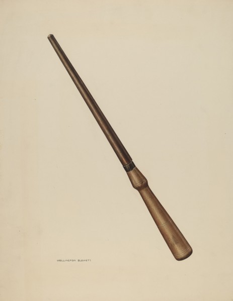 Curling Iron, c. 1939. Creator: Wellington Blewett.