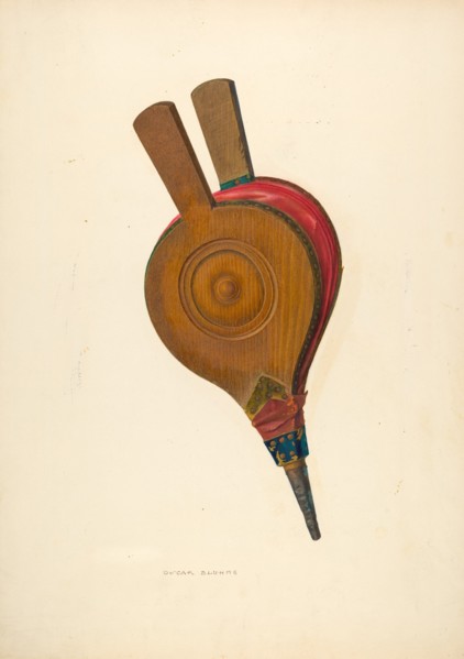 Bellows, c. 1940. Creator: Oscar Bluhme.