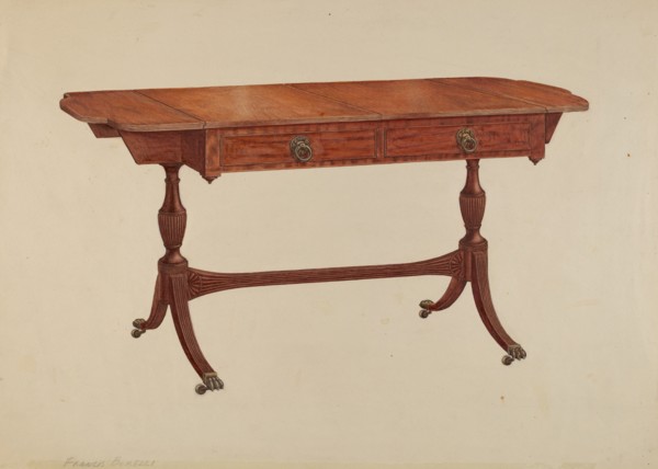 Sofa Table, c. 1939. Creator: Francis Borelli.