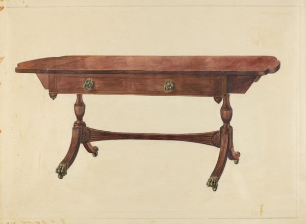 Sofa Table, c. 1939. Creator: Francis Borelli.
