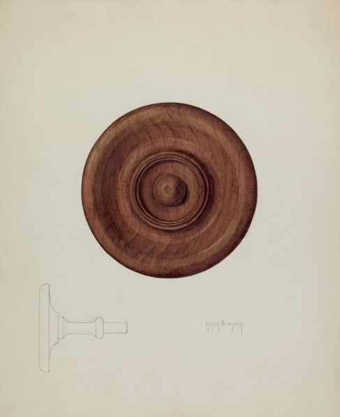 Tie-back, c. 1938. Creator: Helen Bronson.