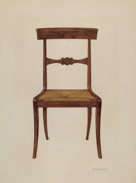 Chair, c. 1937. Creator: Helen Bronson.