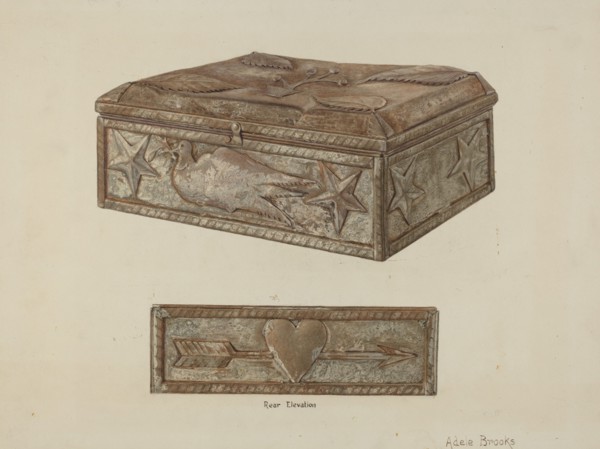 Pa. German Bridal Box, c. 1940. Creator: Adele Brooks.