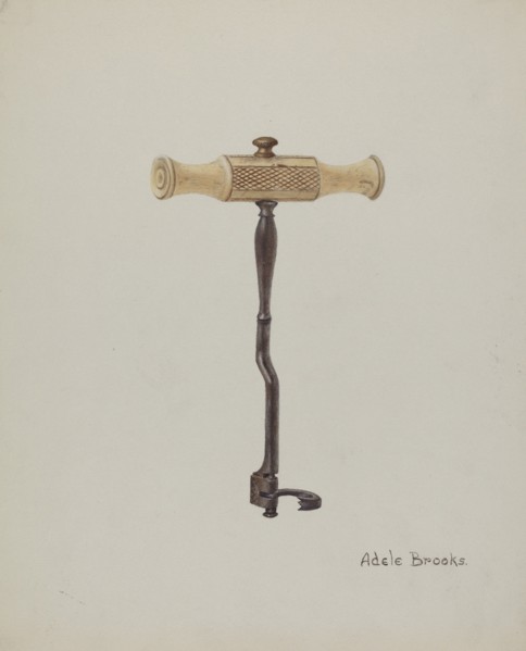 Tooth Key (or Tooth Extractor), 1935/1942. Creator: Adele Brooks.