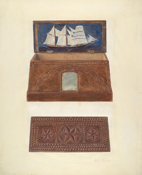 Bishop Hill: Salt Box, c. 1938. Creator: Adele Brooks.