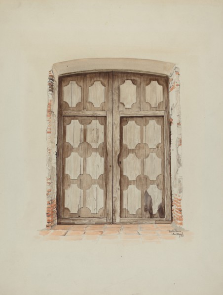 Church Doors, 1937. Creator: Dayton Brown.