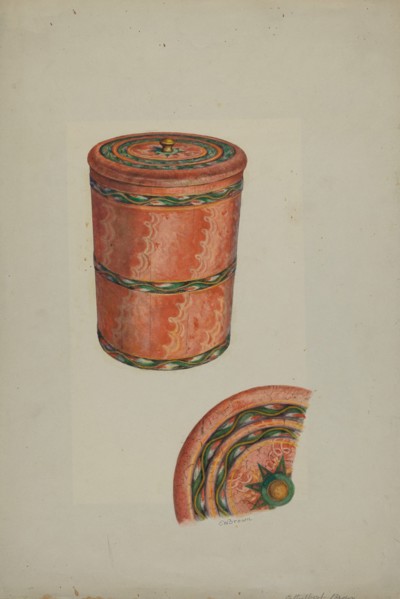 Pa. German Sugar Tub, 1935/1942. Creator: Ethelbert Brown.