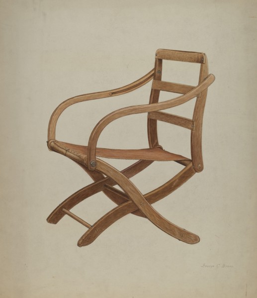 Camp Chair, c. 1940. Creator: George C. Brown.