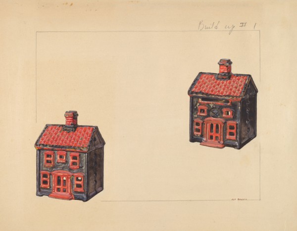 House Coin Bank, c. 1938. Creator: Alf Bruseth.