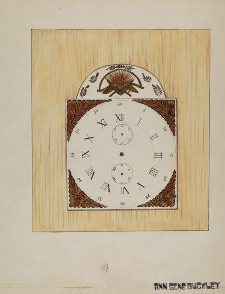 Clock Face, c. 1936. Creator: Ann Gene Buckley.