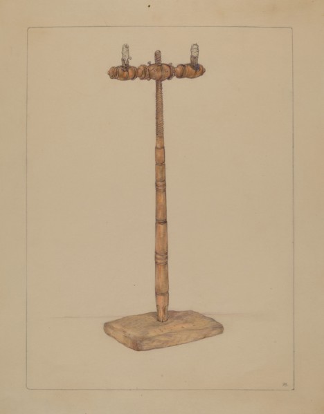 Candlestand, c. 1936. Creator: Rosa Burger.