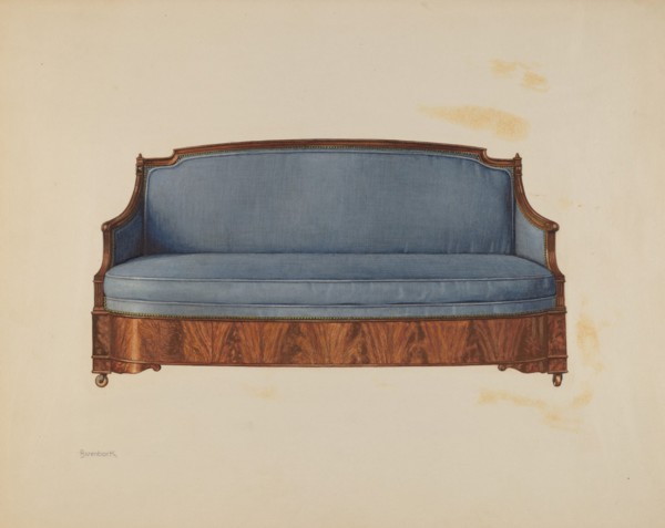 Sofa, c. 1937. Creator: Ernest Busenbark.
