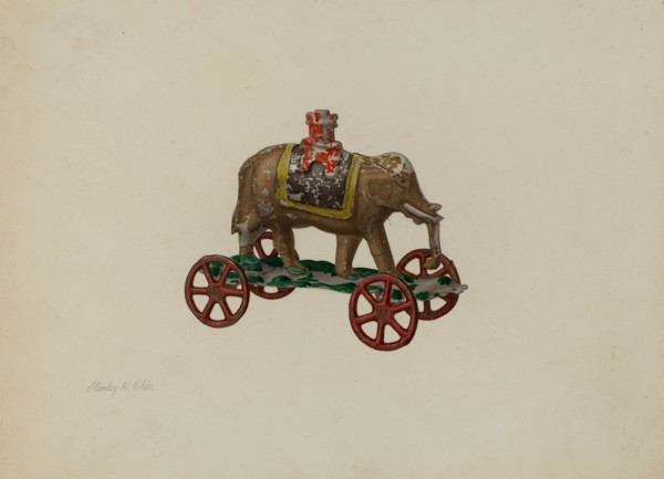 Toy Elephant, c. 1941. Creator: Stanley Chin.