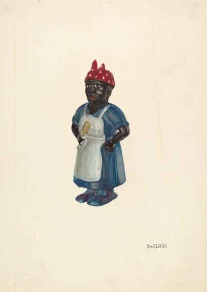 Negro Mammy Bank, c. 1937. Creator: Robert Clark.