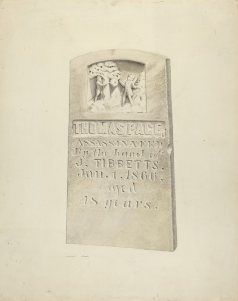 Tombstone, c. 1939. Creator: Robert Clark.
