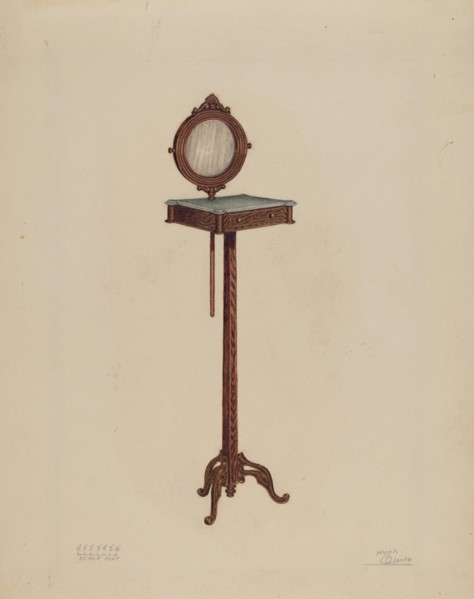 Shaving Stand, c. 1937. Creator: Hugh Clarke.
