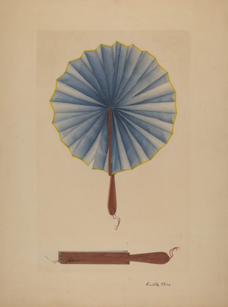 Fan, c. 1941. Creator: Orville Cline.