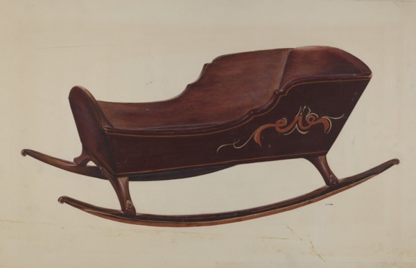 Doll Cradle, c. 1938. Creator: Orville Cline.