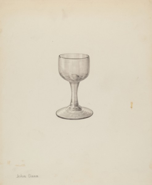 Wine Glass, c. 1940. Creator: John Dana.
