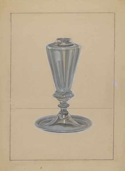 Sperm Oil Lamp, 1935/1942. Creator: John Dana.