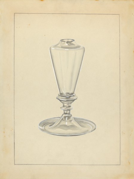 Sperm Oil Lamp, c. 1940. Creator: John Dana.