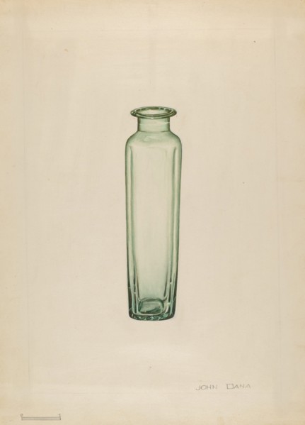 Medicine Bottle, c. 1936. Creator: John Dana.