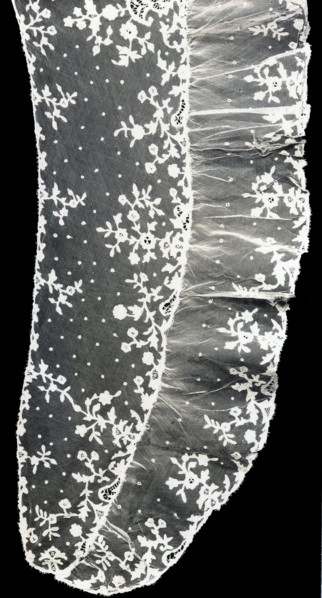 Fichu with Frilled Outer Edge, Carrickmacross, 1850/75. Creator: Unknown.