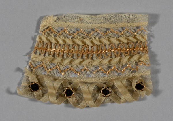Fragment (Bonnet Trim), Europe, 1850. Creator: Unknown.
