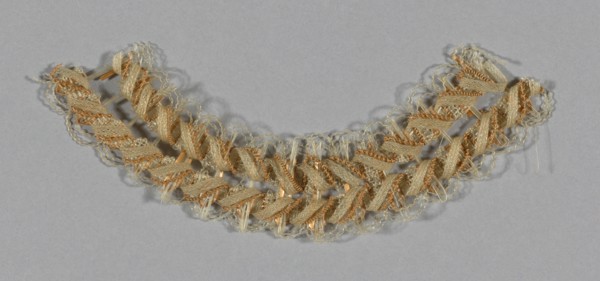 Fragment (Bonnet Trim), Europe, c. 1850. Creator: Unknown.