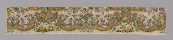 Border of a Valance, Spain, 18th century. Creator: Unknown.