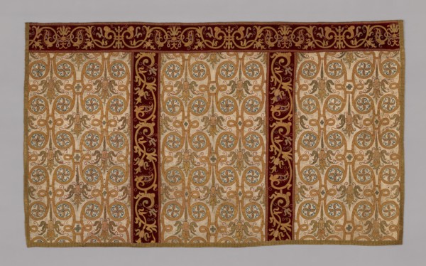 Altar piece (part of a chasuble), Spain, 17th century. Creator: Unknown.