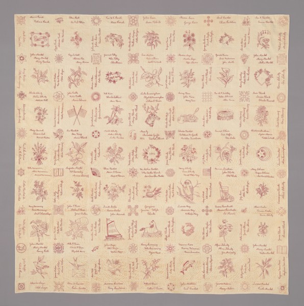 Signature Quilt, Illinois, 1896. Creator: Unknown.