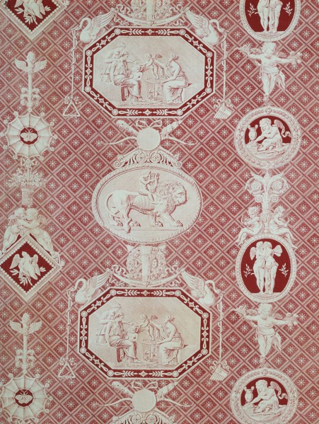 La Marchande d'Amour (The Merchant of Love) (Furnishing Fabric), France, 1815/17. Creator: Christophe-Philippe Oberkampf.