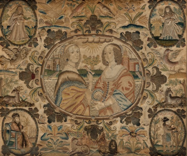 Needlework (Depicting the Four Seasons), England, c. 1660. Creator: Unknown.
