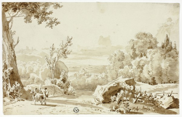 Travelers in a Landscape, n.d. Creator: Juan Cristobal.