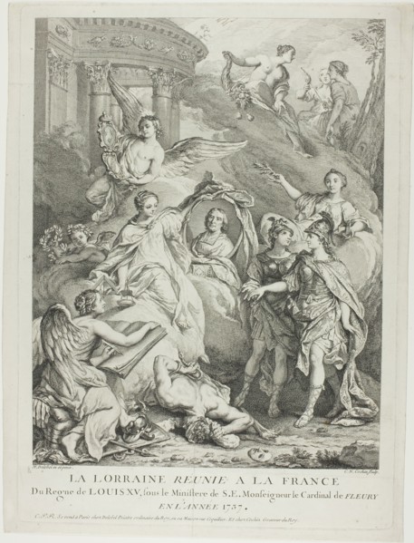 The Lorraine Reunited with France, 1737. Creator: Charles Nicolas Cochin.