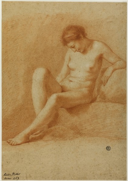 Seated Female Nude, 1769. Creator: Antonio Pichler.
