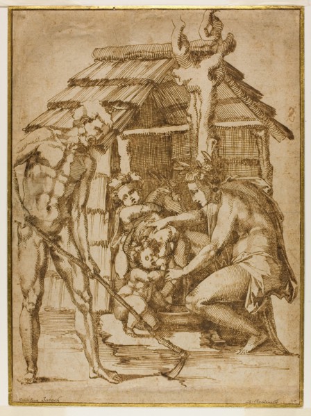 First Family Before a Shelter, 1547/48. Creator: Baccio Bandinelli.