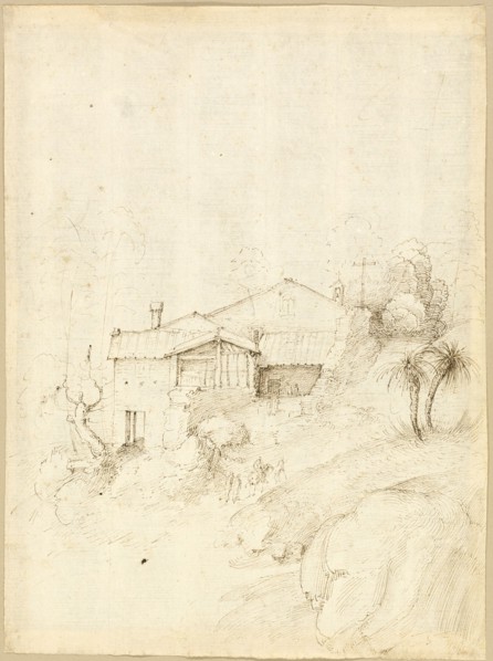 Monastery on the Slope of a Rocky Hill, 1508/09. Creator: Fra Bartolomeo.