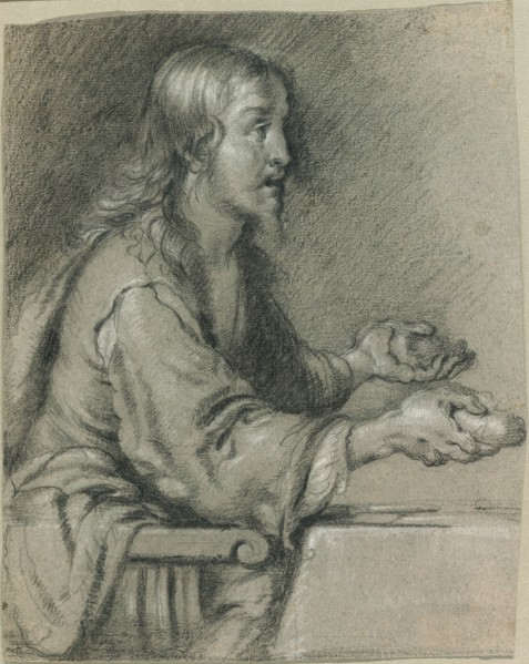 Christ at Emmaus Presenting the Bread, 1630/40. Creator: Bernardo Strozzi.