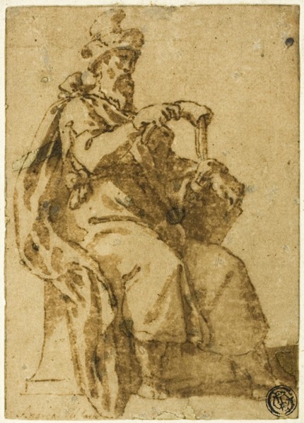 Samuel Enthroned, 1586/89. Creator: Cesare Nebbia.