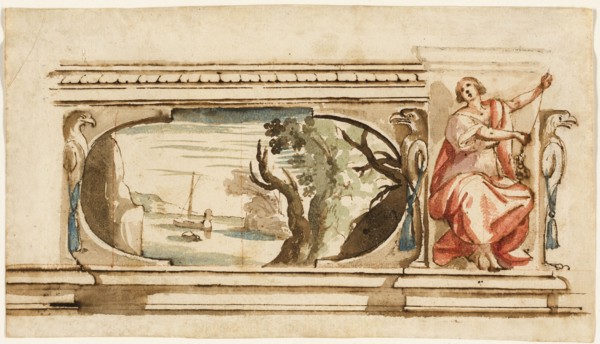 Study for a Painted Frieze, 1625/27. Creator: Flaminio Allegrini.